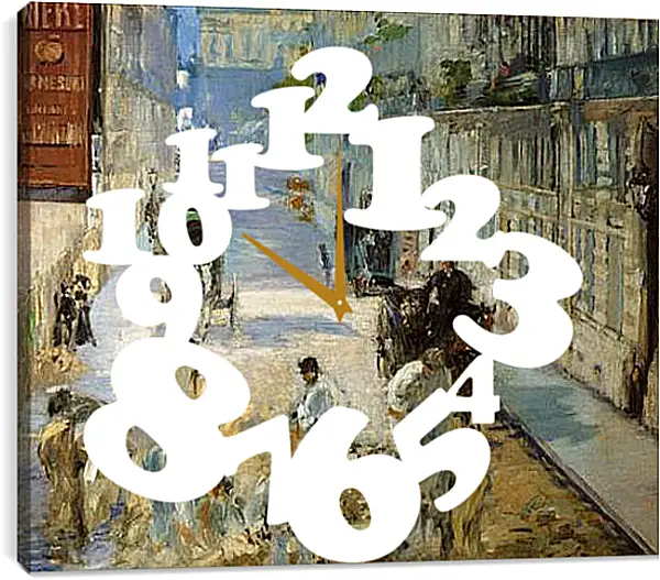 Часы картина - rue mosnier aux paveurs. Эдуард Мане Часы картина - rue mosnier aux paveurs. Эдуард Мане