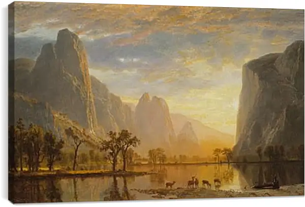 Постер на подрамнике - Valley of the Yosemite. Альберт Бирштадт Постер на подрамнике - Valley of the Yosemite. Альберт Бирштадт