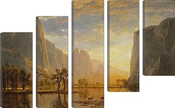 Модульная картина - Valley of the Yosemite. Альберт Бирштадт Модульная картина - Valley of the Yosemite. Альберт Бирштадт