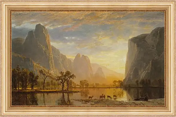 Картина в раме - Valley of the Yosemite. Альберт Бирштадт Картина в раме - Valley of the Yosemite. Альберт Бирштадт