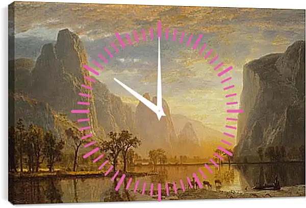 Часы картина - Valley of the Yosemite. Альберт Бирштадт Часы картина - Valley of the Yosemite. Альберт Бирштадт