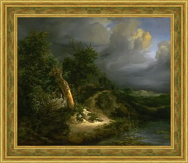Картина в раме - Storm on the Dunes. Якоб ван Рейсдал Картина в раме - Storm on the Dunes. Якоб ван Рейсдал