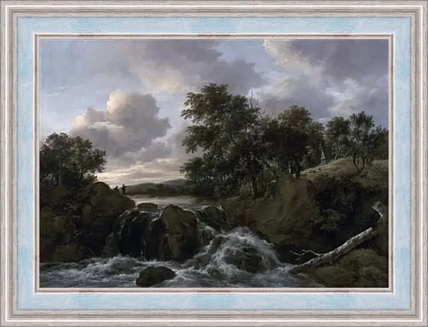 Картина в раме - Landscape with Waterfall. Якоб ван Рейсдал Картина в раме - Landscape with Waterfall. Якоб ван Рейсдал