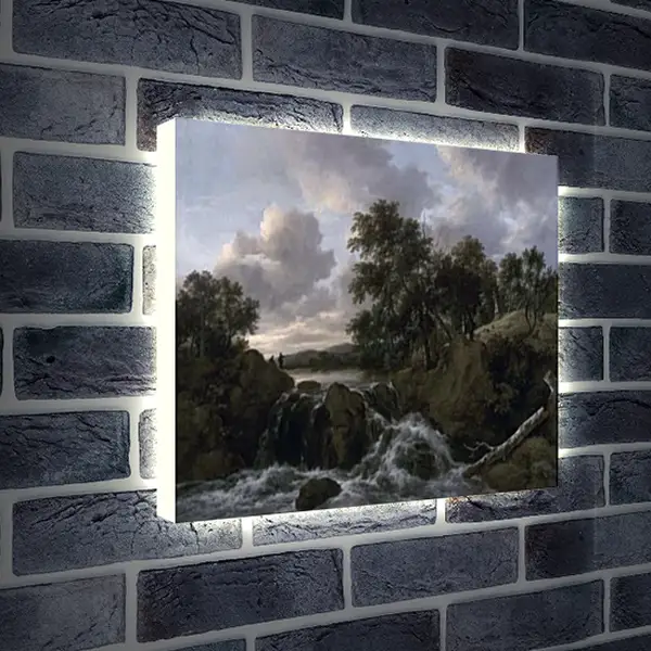 Лайтбокс световая панель - Landscape with Waterfall. Якоб ван Рейсдал Лайтбокс световая панель - Landscape with Waterfall. Якоб ван Рейсдал