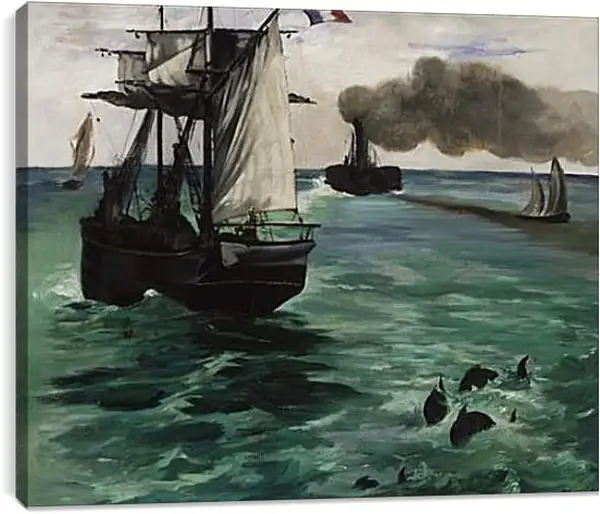 Постер на подрамнике - Marine View. Эдуард Мане Постер на подрамнике - Marine View. Эдуард Мане