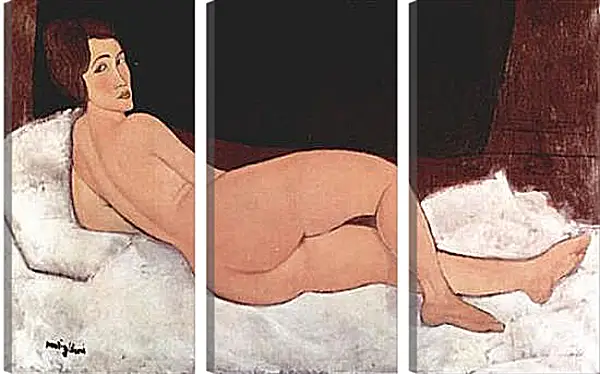 Модульная картина - Лежащая обнаженная 1. Reclining Nude. Амедео Модильяни Модульная картина - Лежащая обнаженная 1. Reclining Nude. Амедео Модильяни