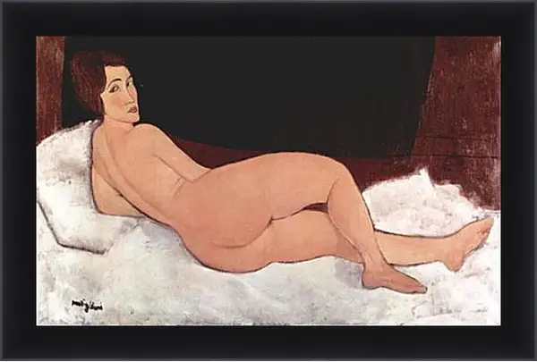 Картина в раме - Лежащая обнаженная 1. Reclining Nude. Амедео Модильяни Картина в раме - Лежащая обнаженная 1. Reclining Nude. Амедео Модильяни