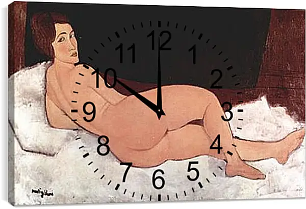 Часы картина - Лежащая обнаженная 1. Reclining Nude. Амедео Модильяни Часы картина - Лежащая обнаженная 1. Reclining Nude. Амедео Модильяни
