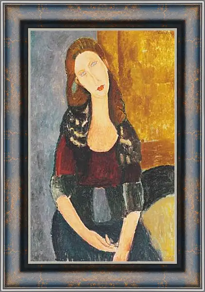 Картина в раме - Jeanne Hebutern. Амедео Модильяни Картина в раме - Jeanne Hebutern. Амедео Модильяни