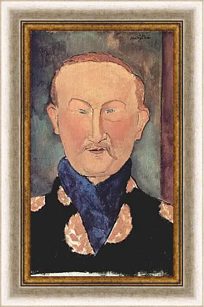 Картина в раме - Portrait of Leon Bakst. Амедео Модильяни Картина в раме - Portrait of Leon Bakst. Амедео Модильяни