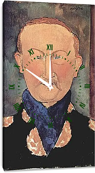 Часы картина - Portrait of Leon Bakst. Амедео Модильяни Часы картина - Portrait of Leon Bakst. Амедео Модильяни
