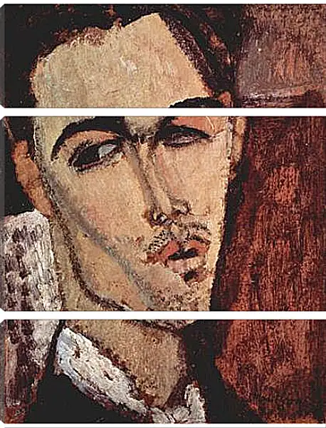 Модульная картина - Portrait of Celso Lagar. Амедео Модильяни Модульная картина - Portrait of Celso Lagar. Амедео Модильяни