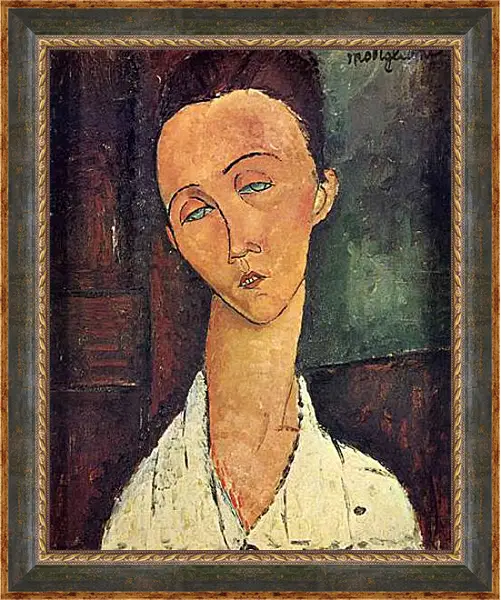 Картина в раме - Portrait of Lunia Czechowska. Амедео Модильяни Картина в раме - Portrait of Lunia Czechowska. Амедео Модильяни