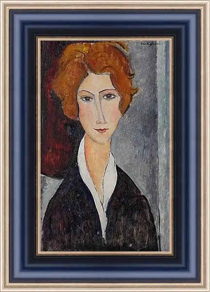 Картина в раме - Portrait de Femme. Амедео Модильяни Картина в раме - Portrait de Femme. Амедео Модильяни