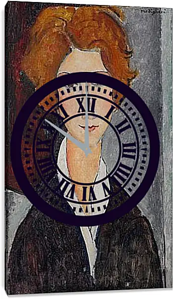 Часы картина - Portrait de Femme. Амедео Модильяни Часы картина - Portrait de Femme. Амедео Модильяни