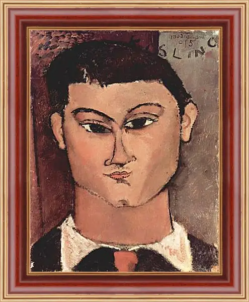 Картина в раме - Portrat de Moise Kiesling. Амедео Модильяни Картина в раме - Portrat de Moise Kiesling. Амедео Модильяни