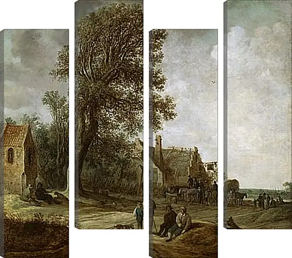 Модульная картина - Peasants Resting before an Inn. Ян ван Гойен Модульная картина - Peasants Resting before an Inn. Ян ван Гойен