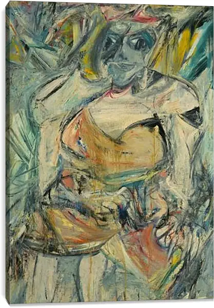 Постер на подрамнике - Woman, II. Женщина, II. Виллем де Кунинг Постер на подрамнике - Woman, II. Женщина, II. Виллем де Кунинг