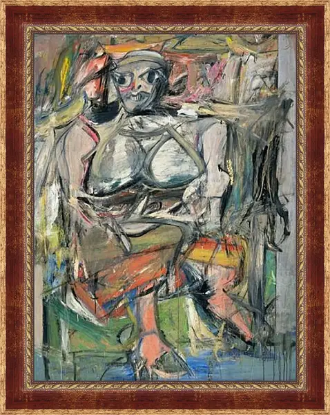 Картина в раме - Woman, I . Виллем де Кунинг Картина в раме - Woman, I . Виллем де Кунинг