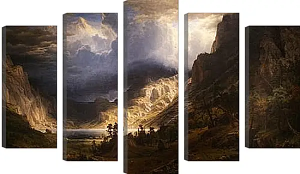 Модульная картина - A Storm in the Rocky Mountains Mr. Rosalie. Альберт Бирштадт Модульная картина - A Storm in the Rocky Mountains Mr. Rosalie. Альберт Бирштадт