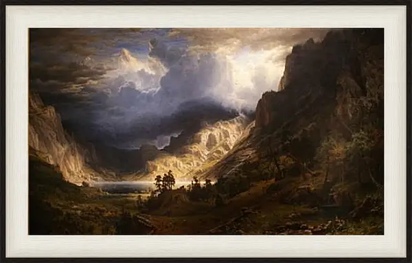 Картина в раме - A Storm in the Rocky Mountains Mr. Rosalie. Альберт Бирштадт Картина в раме - A Storm in the Rocky Mountains Mr. Rosalie. Альберт Бирштадт
