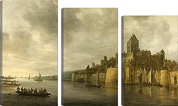 Модульная картина - View on the waal janvangoyen. Ян ван Гойен Модульная картина - View on the waal janvangoyen. Ян ван Гойен