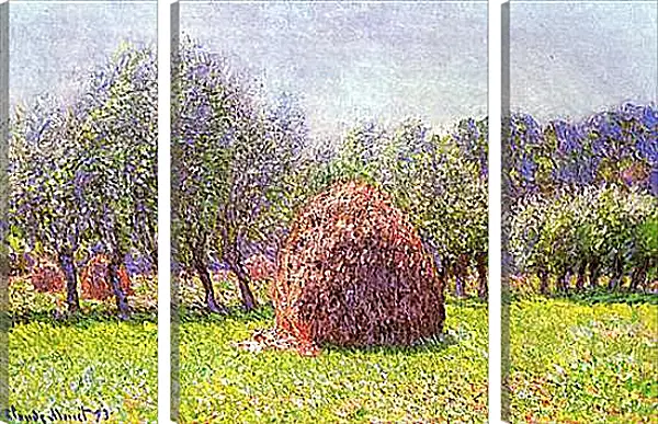 Модульная картина - Heap of Hay in the Field Модульная картина - Heap of Hay in the Field