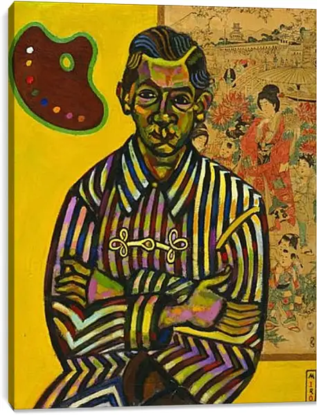 Постер на подрамнике - Portrait of Enric Cristofol Ricart. Миро Жоан Постер на подрамнике - Portrait of Enric Cristofol Ricart. Миро Жоан