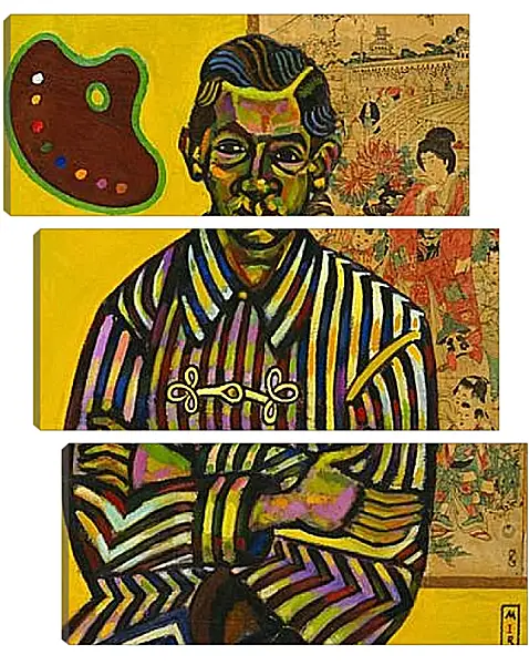 Модульная картина - Portrait of Enric Cristofol Ricart. Миро Жоан Модульная картина - Portrait of Enric Cristofol Ricart. Миро Жоан