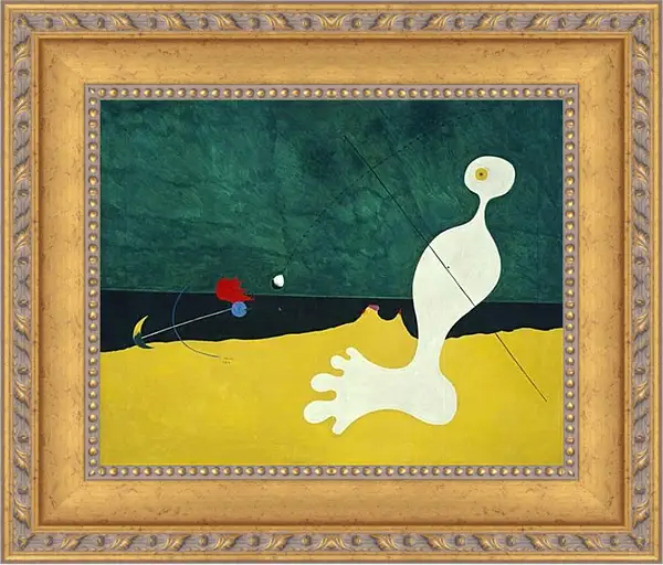 Картина в раме - Person Throwing a Stone at a Bird. Человек, бросающий камень в птицу. Миро Жоан Картина в раме - Person Throwing a Stone at a Bird. Человек, бросающий камень в птицу. Миро Жоан