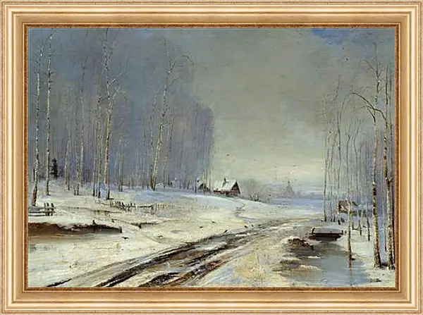 Картина в раме - Распутица. Саврасов Алексей Картина в раме - Распутица. Саврасов Алексей