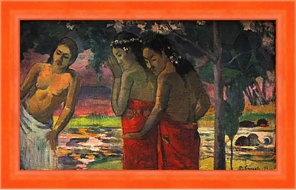 Картина в раме - Three Tahitian Women. Поль Гоген Картина в раме - Three Tahitian Women. Поль Гоген