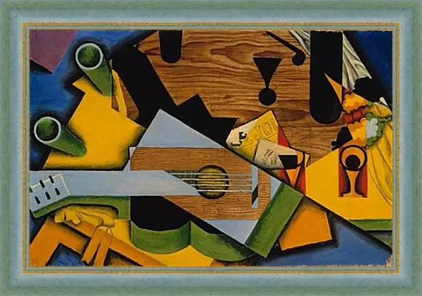 Картина в раме - Still Life with a Guitar. Хуан Грис Картина в раме - Still Life with a Guitar. Хуан Грис