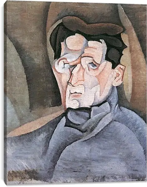Постер на подрамнике - Portrait Maurice Raynal. Хуан Грис Постер на подрамнике - Portrait Maurice Raynal. Хуан Грис