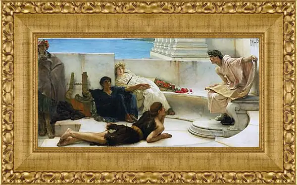 Картина в раме - Reading from Homer. Лоуренс Альма-Тадема Картина в раме - Reading from Homer. Лоуренс Альма-Тадема