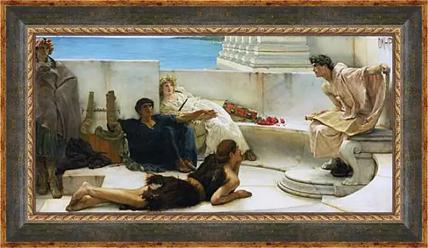 Картина в раме - Reading from Homer. Лоуренс Альма-Тадема Картина в раме - Reading from Homer. Лоуренс Альма-Тадема