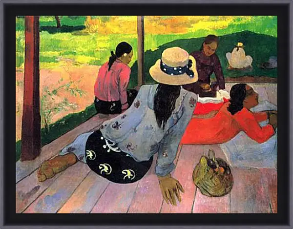 Картина в раме - The Siesta. Поль Гоген Картина в раме - The Siesta. Поль Гоген