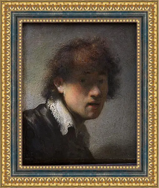 Картина в раме - Self-portrait at early age. Рембрандт Картина в раме - Self-portrait at early age. Рембрандт