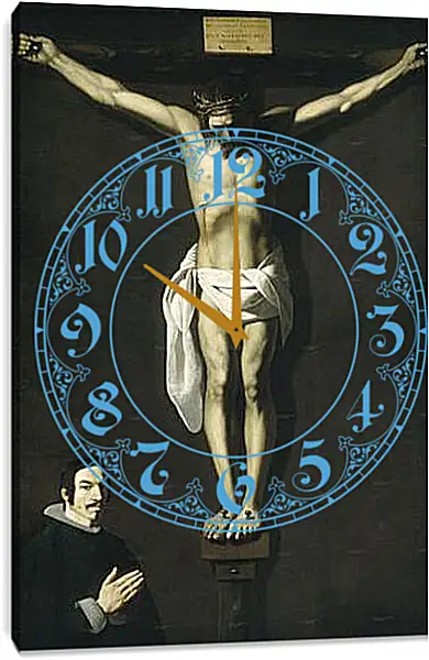 Часы картина - Christ Crucified with the Sponsor. Франсиско де Сурбаран Часы картина - Christ Crucified with the Sponsor. Франсиско де Сурбаран