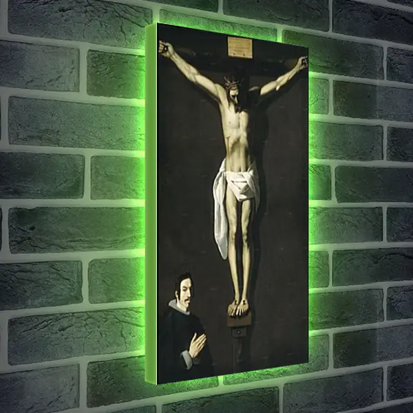 Лайтбокс световая панель - Christ Crucified with the Sponsor. Распятие с донатором. Франсиско де Сурбаран Лайтбокс световая панель - Christ Crucified with the Sponsor. Распятие с донатором. Франсиско де Сурбаран