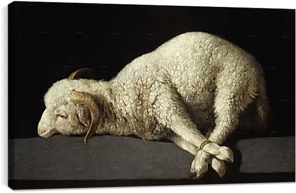 Постер на подрамнике - Agnus Dei. Франсиско де Сурбаран Постер на подрамнике - Agnus Dei. Франсиско де Сурбаран