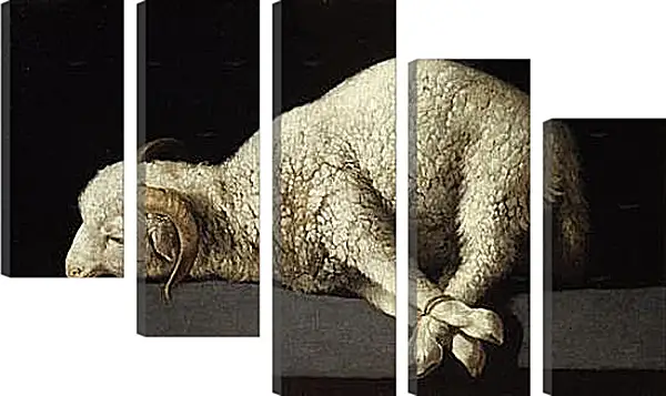 Модульная картина - Agnus Dei. Франсиско де Сурбаран Модульная картина - Agnus Dei. Франсиско де Сурбаран