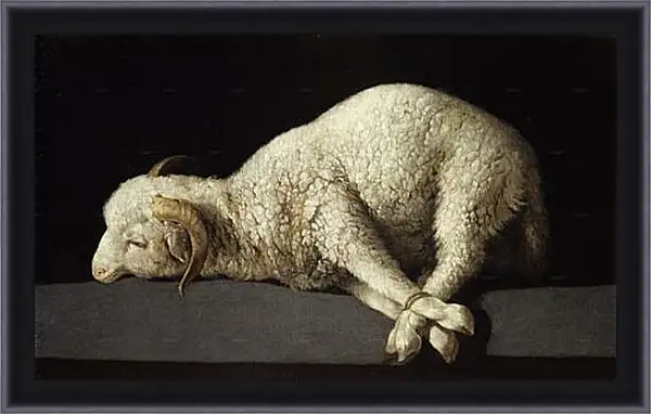 Картина в раме - Agnus Dei. Франсиско де Сурбаран Картина в раме - Agnus Dei. Франсиско де Сурбаран