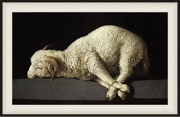 Картина в раме - Agnus Dei. Агнец божий. Франсиско де Сурбаран Картина в раме - Agnus Dei. Агнец божий. Франсиско де Сурбаран