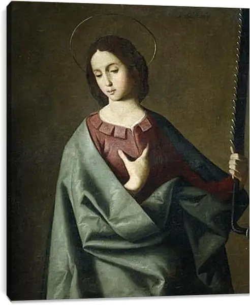 Постер на подрамнике - Saint Eufemia. Франсиско де Сурбаран Постер на подрамнике - Saint Eufemia. Франсиско де Сурбаран