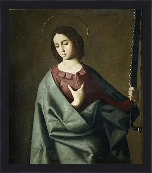 Картина в раме - Saint Eufemia. Святая Евфимия. Франсиско де Сурбаран Картина в раме - Saint Eufemia. Святая Евфимия. Франсиско де Сурбаран