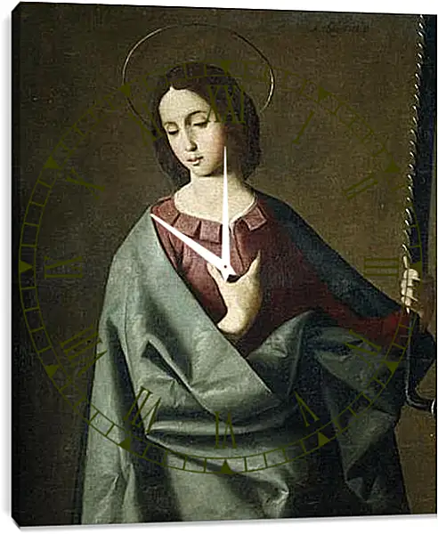 Часы картина - Saint Eufemia. Франсиско де Сурбаран Часы картина - Saint Eufemia. Франсиско де Сурбаран
