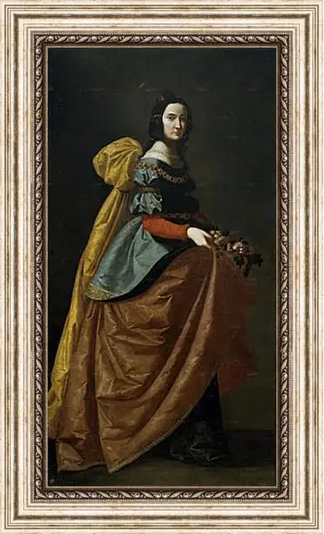 Картина в раме - Saint Elisabeth of Portugal. Святая Изабелла Португальская. Франсиско де Сурбаран Картина в раме - Saint Elisabeth of Portugal. Святая Изабелла Португальская. Франсиско де Сурбаран
