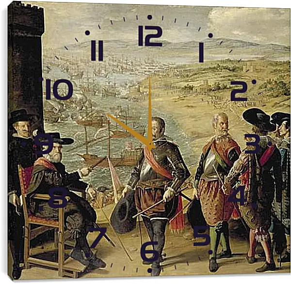 Часы картина - The Defense of Cadiz againts the English. Франсиско де Сурбаран Часы картина - The Defense of Cadiz againts the English. Франсиско де Сурбаран