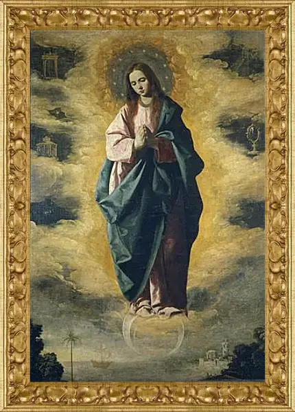 Картина в раме - The Immaculate Conception. Непорочное зачатие. Франсиско де Сурбаран Картина в раме - The Immaculate Conception. Непорочное зачатие. Франсиско де Сурбаран